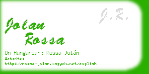 jolan rossa business card